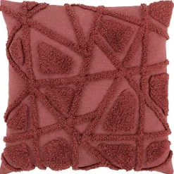 Outlet Kirklands Home Wine Geo Tufted Throw Pillow Red