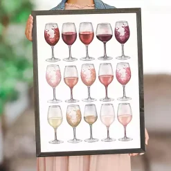 Best Kirklands Home Wine Glasses Framed Art Print