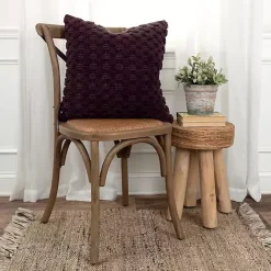 Sale Kirklands Home Wine Heavily Textured Pillow Purple
