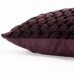 Sale Kirklands Home Wine Heavily Textured Pillow Purple
