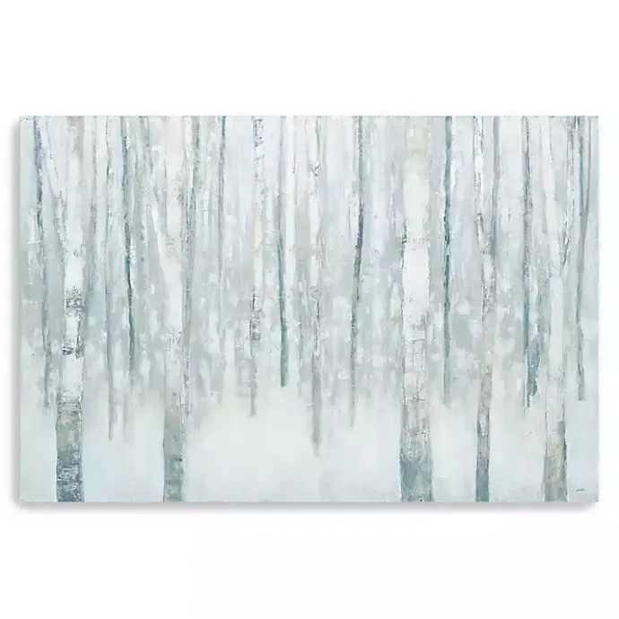 Clearance Kirklands Home Winter Blue Birch Canvas Art Print, 60x40 in.