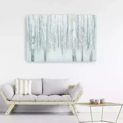 Clearance Kirklands Home Winter Blue Birch Canvas Art Print, 60x40 in.