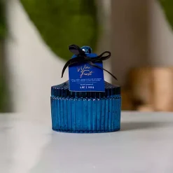 Online Kirklands Home Winter Frost Mercury Glass Jar Candle Blue