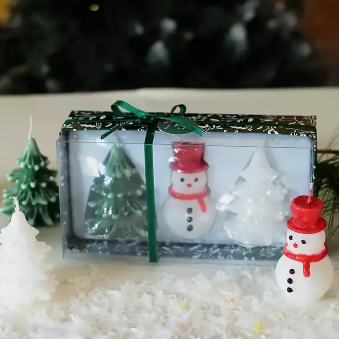 Hot Kirklands Home Winter Wonderland Kitira Candles, Set of 3