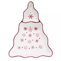New Kirklands Home Winterfest Tree Chip and Dip Platter
