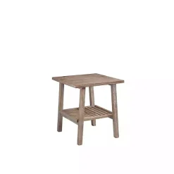 Discount Kirklands Home Wire Brushed Natural Accent Table Tan