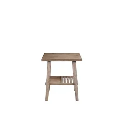 Discount Kirklands Home Wire Brushed Natural Accent Table Tan