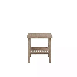 Discount Kirklands Home Wire Brushed Natural Accent Table Tan