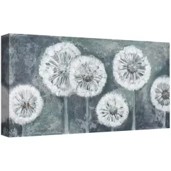 New Kirklands Home Wishing Blue Light Canvas Art Print, 54x27 in.