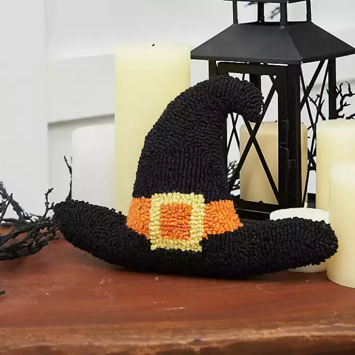 Outlet Kirklands Home Witch Hat Shaped Halloween Throw Pillow