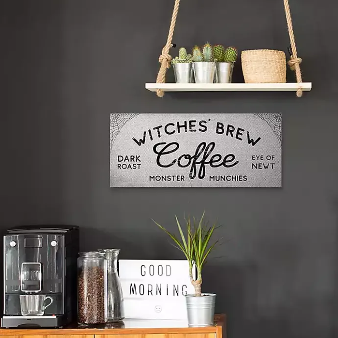 Sale Kirklands Home Witches Brew Coffee Halloween Canvas Art Print
