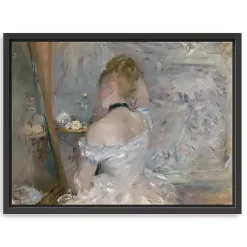 Online Kirklands Home Woman At Her Toilette Framed Canvas Art Print Gray