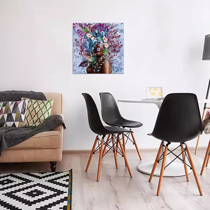 Sale Kirklands Home Woman in Bloom Purplicious Giclee Canvas Art Print Purple