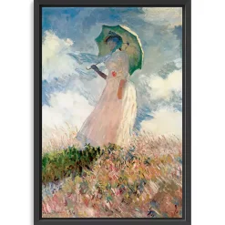 Outlet Kirklands Home Woman with a Parasol Framed Canvas Art Print Multi