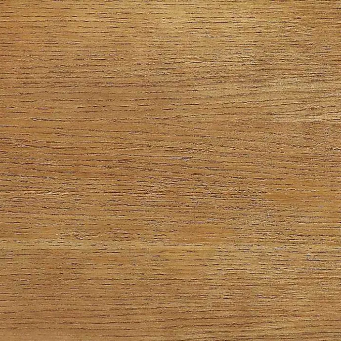 New Kirklands Home Wood & White Curved Legs Round Drawer Accent Table Brown