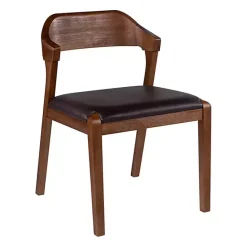 Online Kirklands Home Wood and Faux Leather Dining Chair Black