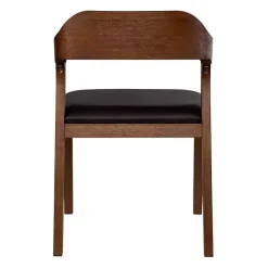 Online Kirklands Home Wood and Faux Leather Dining Chair Black