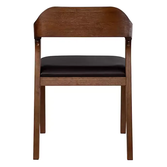 Online Kirklands Home Wood and Faux Leather Dining Chair Black