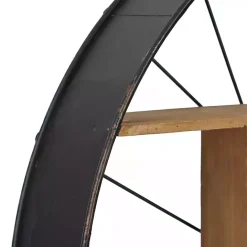 Clearance Kirklands Home Wood and Iron Bicycle Wheel Shelf