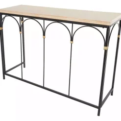 Clearance Kirklands Home Wood and Metal Arches Console Table
