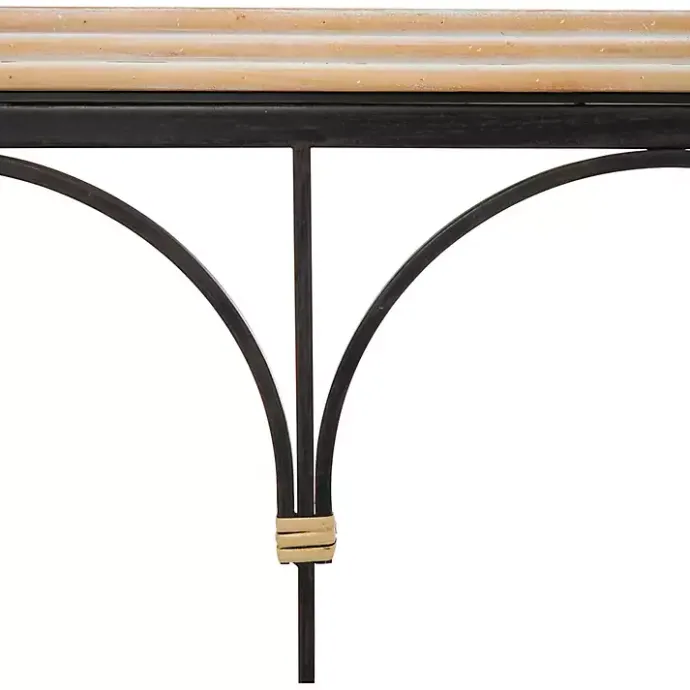 Clearance Kirklands Home Wood and Metal Arches Console Table