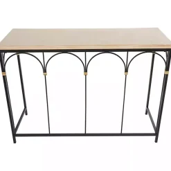 Clearance Kirklands Home Wood and Metal Arches Console Table
