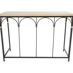 Clearance Kirklands Home Wood and Metal Arches Console Table