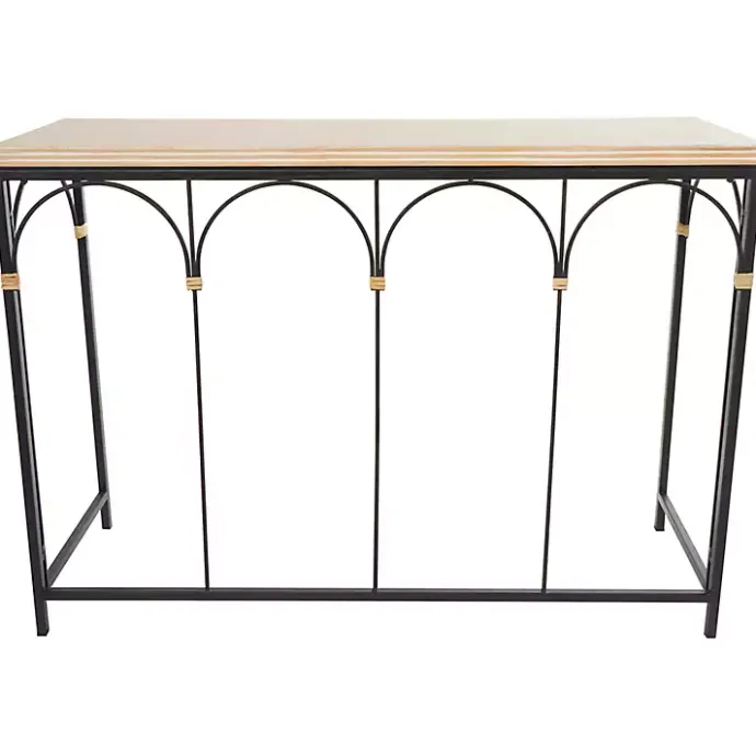 Clearance Kirklands Home Wood and Metal Arches Console Table