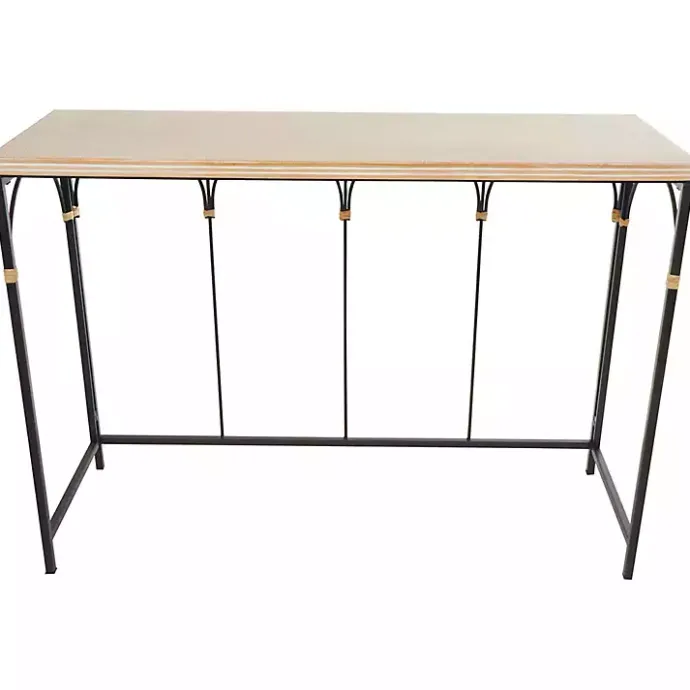 Clearance Kirklands Home Wood and Metal Arches Console Table