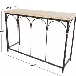 Clearance Kirklands Home Wood and Metal Arches Console Table
