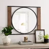 Sale Kirklands Home Wood and Metal Framed Round Industrial Mirror
