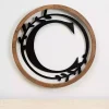 Kirklands Home Wood and Metal Laurel Monogram C Plaque