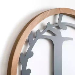 Kirklands Home Wood and Metal Laurel Monogram L Plaque