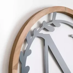 Kirklands Home Wood and Metal Laurel N Plaque