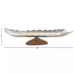 Discount Kirklands Home Wood and Metal Scalloped Rim Tray