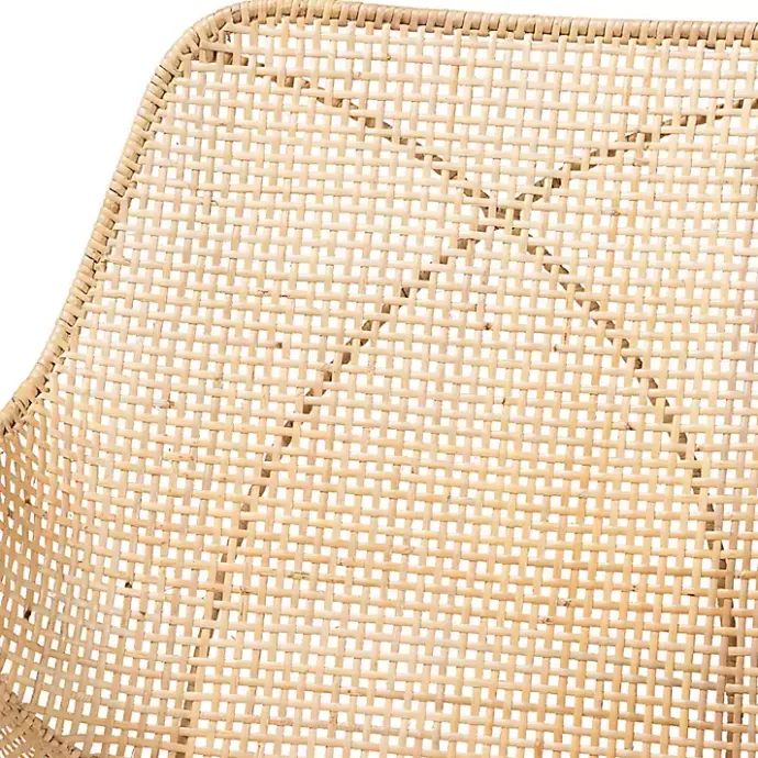 Sale Kirklands Home Wood and Rat Flared Dining Chairs, Set of 2 Tan