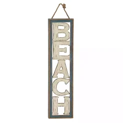 Kirklands Home Wood Cut-Out Beach Hanging Wall Plaque