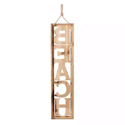 Kirklands Home Wood Cut-Out Beach Hanging Wall Plaque