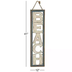 Kirklands Home Wood Cut-Out Beach Hanging Wall Plaque