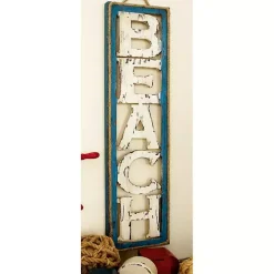 Kirklands Home Wood Cut-Out Beach Hanging Wall Plaque