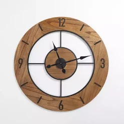 Online Kirklands Home Wood Open Face Wall Clock