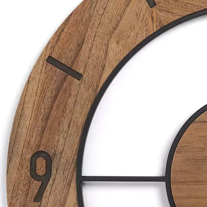 Online Kirklands Home Wood Open Face Wall Clock