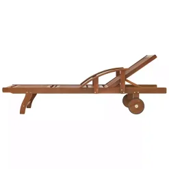 Kirklands Home Wood 2-pc. Outdoor Lounge Chair with Leg Rest Set Brown