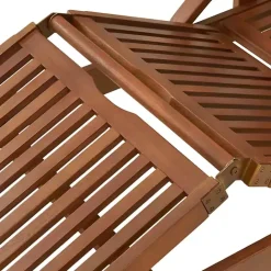 Kirklands Home Wood 2-pc. Outdoor Lounge Chair with Leg Rest Set Brown