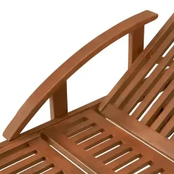 Kirklands Home Wood 2-pc. Outdoor Lounge Chair with Leg Rest Set Brown