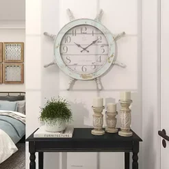 Discount Kirklands Home Wood Ship Wheel Wall Clock