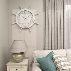 Discount Kirklands Home Wood Ship Wheel Wall Clock