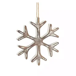 Sale Kirklands Home Wood Snowflake 12-pc. Christmas Ornament Set Brown