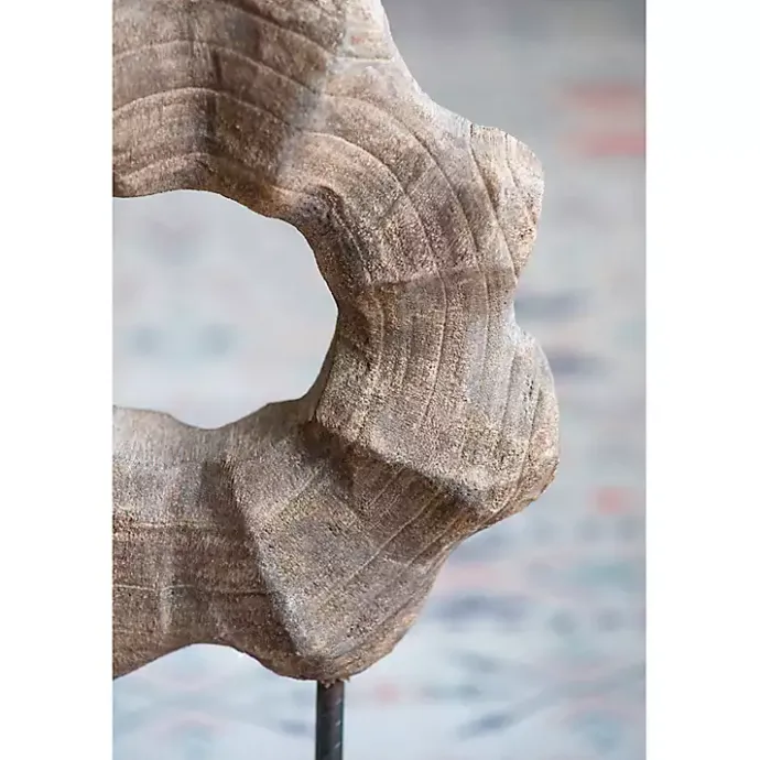 Best Kirklands Home Wood Wave Ring Figurine Brown