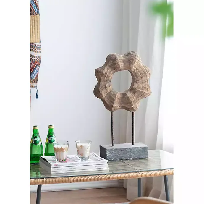 Best Kirklands Home Wood Wave Ring Figurine Brown